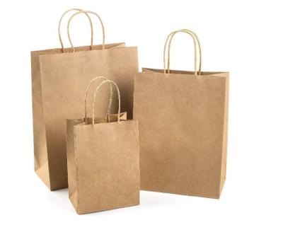 China Disposable Printed Paper Bag For Packing Custom Size Kraft Paper for sale