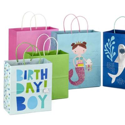 China A Disposable Dozen Packet Kraft Paper Bags For Birthday Printed To Pack Custom Size Custom Logo for sale