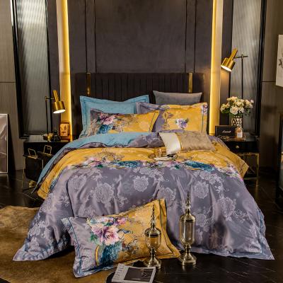 China Home Bedding Set Luxury Printed Jacquard Duvet Comforter Bedding Set Polycotton Bedding Sets for sale