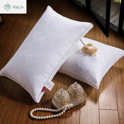 China China cheap wholesale pillow 1200g double piped 100% cotton white bedding pillow hotel down pillow for sale