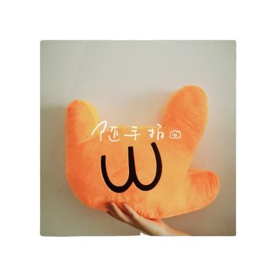 China Cute Fun Plush throw pillow fun sign language pillow cushion home deco gift for sale