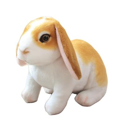 China Cute Fun Rabbit plush toy lifelike stuffed animal toys realistic rabbit plush custom rabbit home deco gift for sale