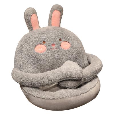 China Cute Fun Rabbit plush rabbit plush stuffed animals cushion soft rabbit toy custom bunny cushion decor gift for sale