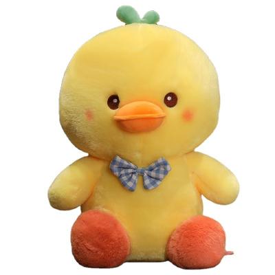 China Cute Fun Duck plush toy stuffed animals toy custom soft duck with bow tie yellow duck gift deco for sale