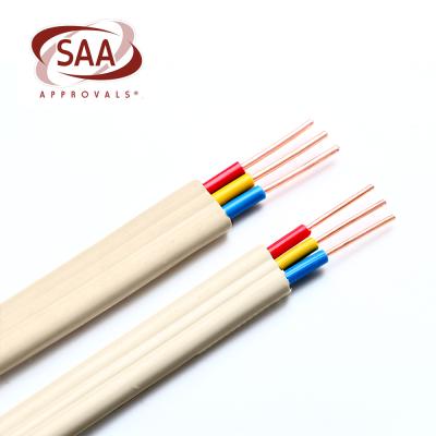 China Other Copper Cable 1.5mm 2.5mm 4mm Twin And Ground Cable 2 Core Or 2+1 Core Flat Cable for sale