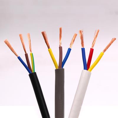 China Multi Electrical 3 Wire 3 or 4 Core Cable RVV Copper RVV H05VV-F 4 Core Flexible Buildiing Core Cable for sale