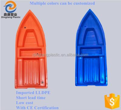 China Water restaurant plastic fishing boat, 3M flat bottom double wall plastic boat for sale