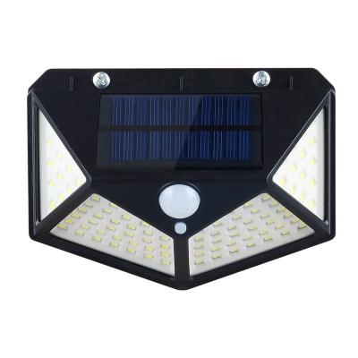 China High Quality Cheap Price Garden Lamp 100 LED Outdoor Waterproof Motion Sensor Solar Powered Wall Garden Lights for sale