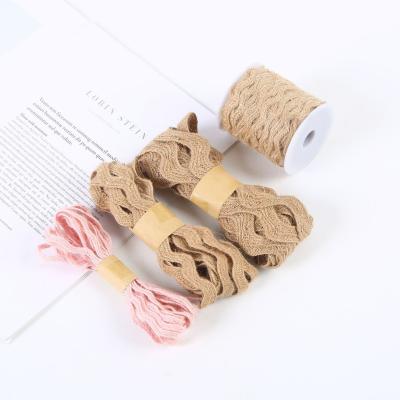 China Solid Color Jute Burlap Ribbon ISO14001 Dark Brown Burlap Ribbon for sale