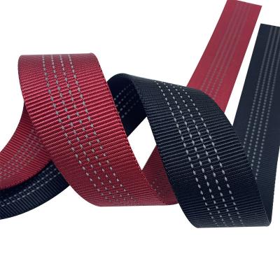 China ISO9001 Polypropylene Webbing Strap 38mm Red Nylon Webbing for sale