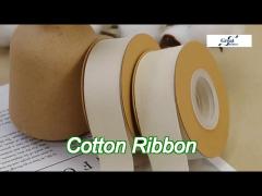 plain design natural cotton ribbon 10mm-50mm custom printed cotton ribbon