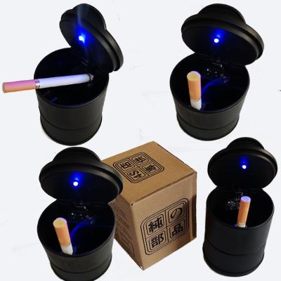 China Car Smoking Accessory Ashtray with Colorful LED Light LED Light Cigarette Ash Tray Container Smoke Ash Cylinder Smoke Cup Holder Ashtray quantity for sale