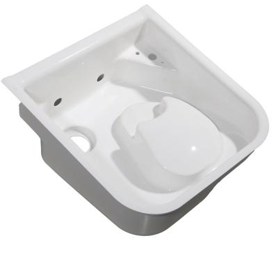 China Sustainable Thermofrming Hand Shaped Double Vacuum Forming Bathroom ABS Plastic Wash Basin, Plastic Basin For Sale for sale