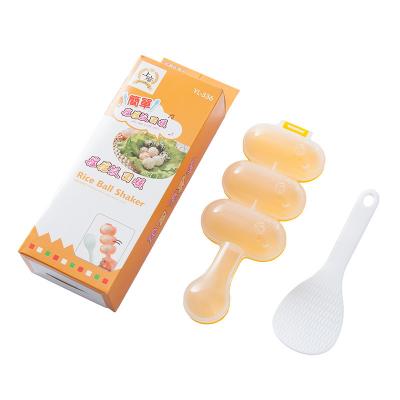 China Viable New Creative Amazon Hot Sale Children's DIY Rice Ball Mold/Shake Round Rice Ball Sushi Making Mold Give Rice Spoon for sale