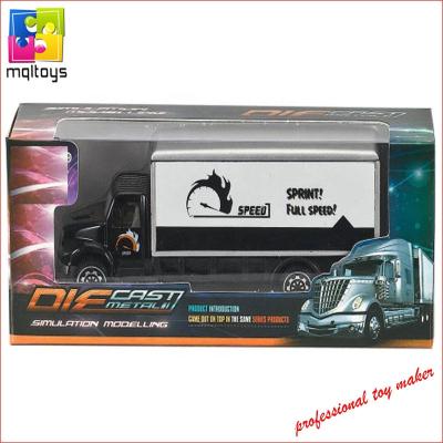 China Free whell alloy free wheel truck cargo container diecast trucking truck 1/64 for sale