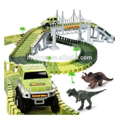 China Kids can build the track with NEW Hand Accessories Slot Track Toy 142pcs Dinosaur Track Toy Racing Track Toy for sale