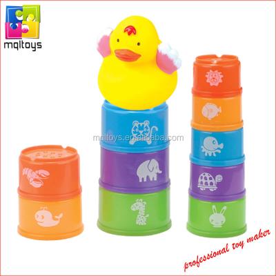 China Can Play Cup By Hands Educational 10pcs Numbers Bend Stack Cup Baby Toy For 6months for sale