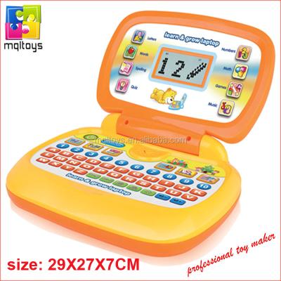 China Orange Numbers V-Tech Kids Educational Learning LED Toy Laptop Computer for sale