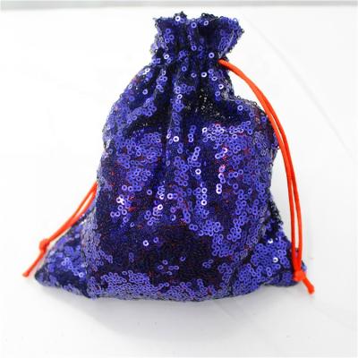 China Clothes Wholesale Customized Packaging Girls Sequin Sequin Duffle Tie Sequin Bags Birthday Party Wedding Candy Bags for sale