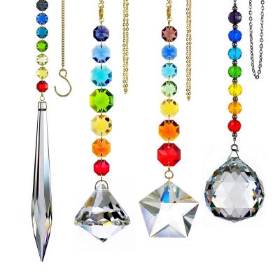 China China GOLDENHAITAI Ice Cube Drop Crystal Suncatcher Prism Outdoor Indoor Window Decoration Rainbow Hanging Gifts H783207 for sale