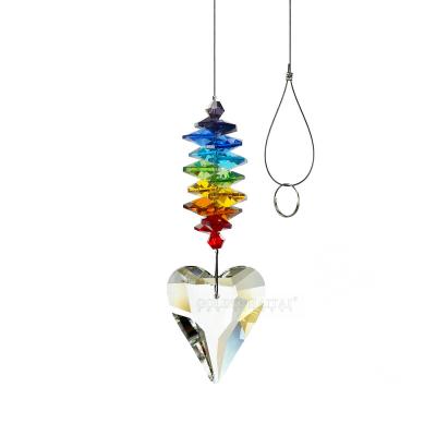 China China Crystal Suncatcher Chimes Prism for home decoration hanging 38mm ab Crystal Colorful pendant 3109007 for sale