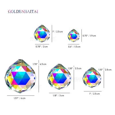 China Europe AB Chandelier Crystal Ball 15.20.25.30 .40mm Lighting Prisms Ball Suncatcher Hanging GOLDENHAITAI Pendant for sale