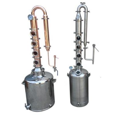 China Hotels Household Still Reflux Pot Tower Equipment Whiskey 100l Distillation Process Equipment for sale