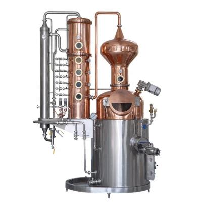 China Hotels Copper Stainless Steel Reflux Column Liquor Equipment Illegal Alcohol Alcohol Distillation Equipment for sale