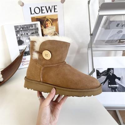 China Factory wholesale handmade genuine sheepskin wool snow boots cushioning for kids winter warm shearling snow boots for sale