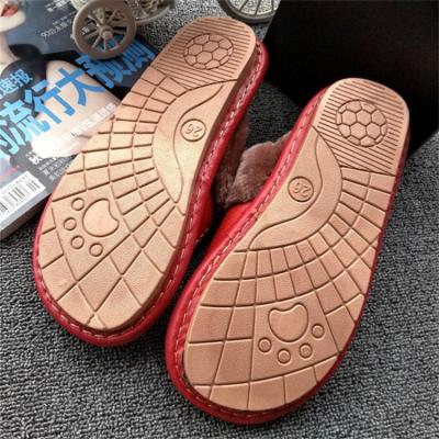 China Fashion Trend Winter Furry Indoor Slipper Slippers New Design Sleeper Shoes Woman Fur Waterproof Slipper For Men for sale