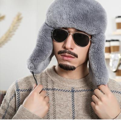 China breathable & 2021 New Mink Fur Hats With Real Sheepskin Genuine Leather Winter Casual Style Waterproof Warm Hats For Men for sale