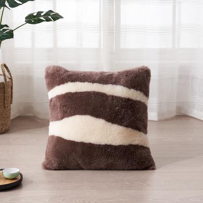 China Wholesale Washable Genuine 100% Lamb Sheepskin Pillows for sale