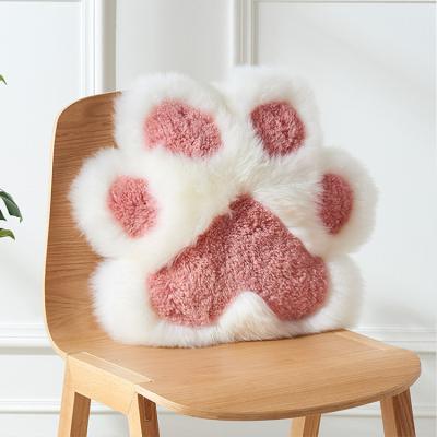 China Anti-Static Cute Cushion, Cat Paw Shape Lazy Sofa Office Cushion Seat Fluffy Protective Casual Reading Cushion for Adults Children for sale