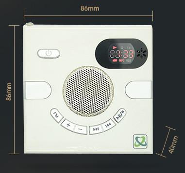 China Hot sales quran Wall Speaker Switch Design AUX Multi-functional Stereo With FM TF Card USB Time Display MP3 for sale