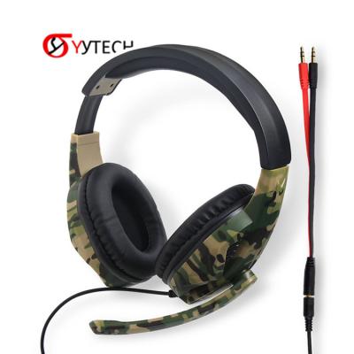 China Earphone For PS4 SYYTECH Earphone Gaming Headset Camouflage Earbuds With Microphone High Fidelity Gaming Headset For Xbox One PS4 for sale