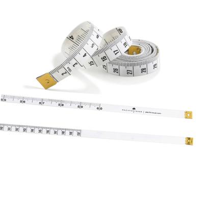 China Custom Waterproof And Tearproof 150Cm White Tape Measure Tailor Sewing Body Tape Free Sample for sale