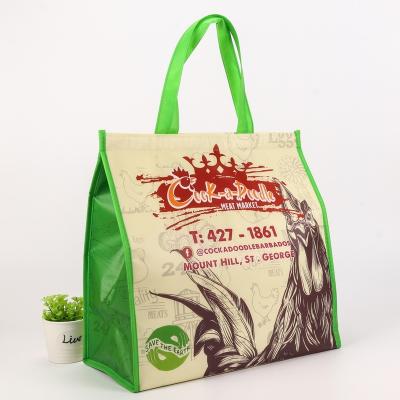 China Recyclable Thermo Insulated Grocery Tote Bag - has zipper closure, thermal insulation and black bottom board and comes with your logo for sale