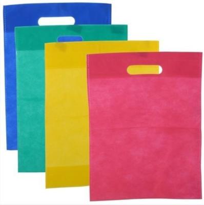 China Custom D-Cut Multicolor Recyclable Bag PP Non Woven Bag 60 To 120 Gms Supermarket Shopping Bags Made In China for sale