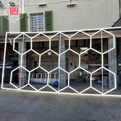 China Aluminum +PC led hexagon lights bewitch lights for garage ceiling for led hexagon lights for garage ceiling for sale