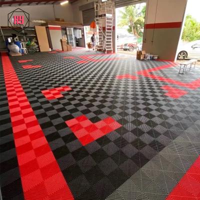 China Factory Direct Sale Waterproof Wear Resistant Anti-Slip PP Interlocking Floor Garage Tiles 400*400*18mm Support Customized Design for sale