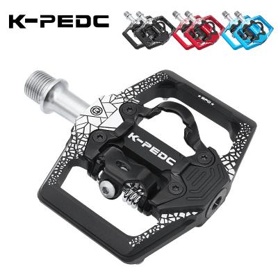 China MZYRH Mountain Bikes Bicycle Pedal MTB Non-slip Bike Pedals Aluminum Alloy SPD Flat Platform Waterproof Applicable KP160 Cycling Accessories for sale