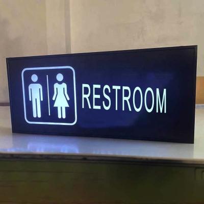 China Underground Indoor Toilet Restaurant Hotel Public Place Guide Light Sign for sale