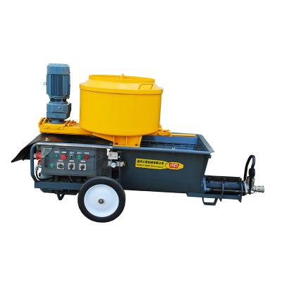 China Wet Mortar Concrete Cement Spray Mortar Plastering Spraying Machine With Pan Mixer Screw Electric Diesel 2L6 for sale