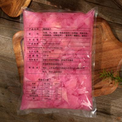 China PRESERVED Japanese Style 1Kg Gari Package Hot Bulk Pink Pickled Sushi Ginger With Low Price for sale