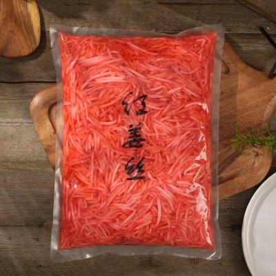 China Chinese Factory Price PRESERVED Seasoned Ginger Japanese Sushi 1kg Pickled Sushi Ginger Shredded for sale