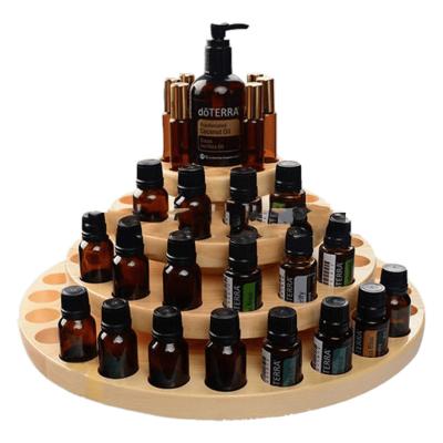 China Factory Supply Round 4 Tier Perfume Rack Perfume Holder Display Tray Organizer Aroma Oil Directly For 60 Bottles Essential Oil for sale