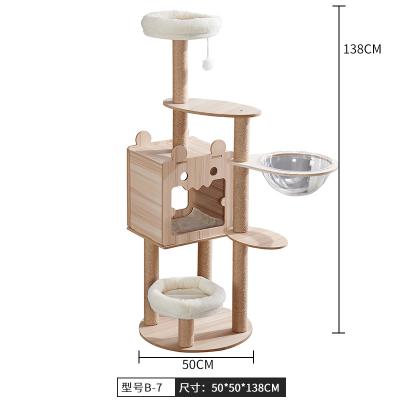 China Factory Wholesale Breathable Cat Tree Bed Space Capsule Climbing Frame House Tree Scratcher for sale