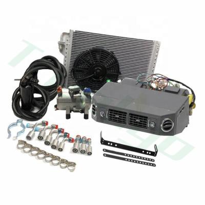 China GOUKU electric vehicle air conditioner heater and AC 12v 24v universal car air conditioning kit cooling for car compressor air conditioning kit for sale