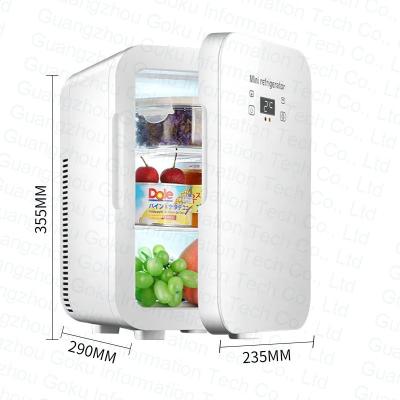 China GOUKU Consumption 12L Low Power Breast Milk Food Cosmetics Hot And Cold Medicines Refrigerated Car Home Portable Mini Fridge Small Refrigerator for sale