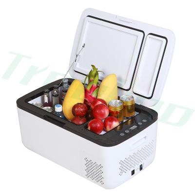 China Low Power Consumption GOUKU 20L 20 -20 Degree 12V/24V Mini Portable Fridge Refrigerator For Cars for sale